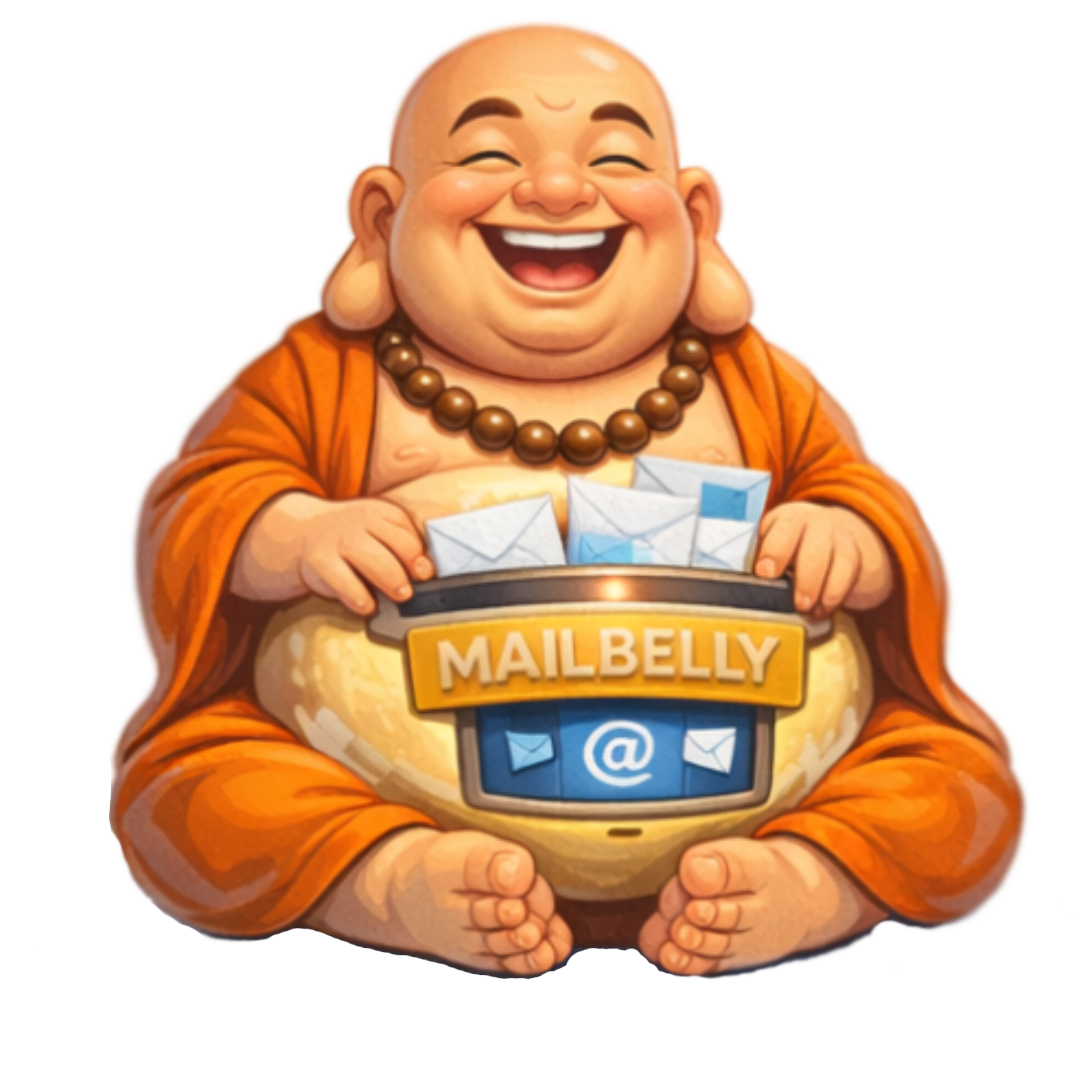 MailBelly Buddha mascotte